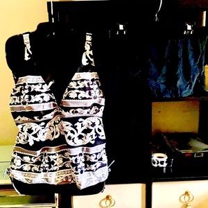 NWOT Black & White 2 Piece Tankini Swimsuit XL